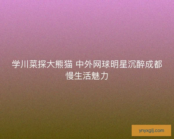 学川菜探大熊猫 中外网球明星沉醉成都慢生活魅力 学川菜探大熊猫 中外网球明星沉醉成都慢生活魅力